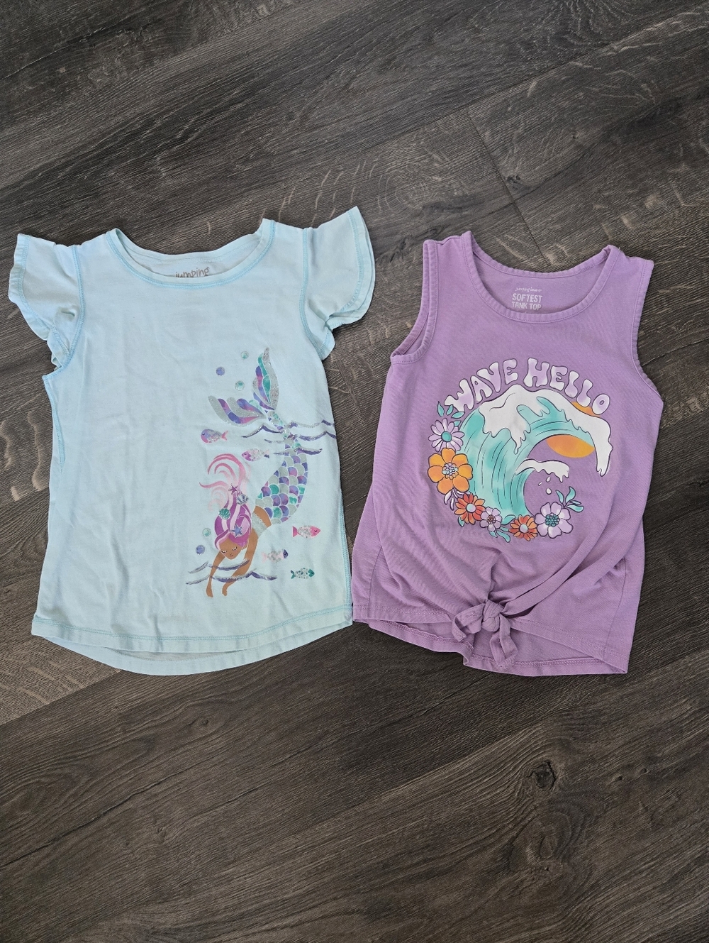 Jumping Beans Mermai T-shirt And Wave Hello Tank Top